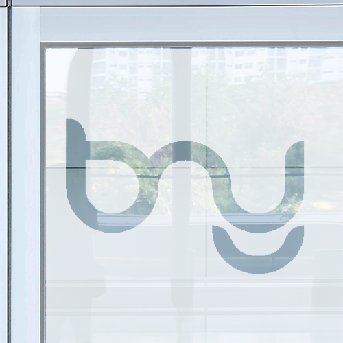 Sandgestrahlt wirkende Fensterfolie